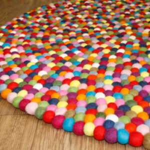 Felt ball rug wholesale